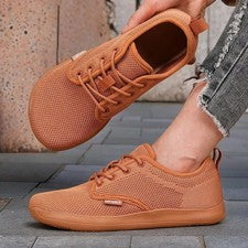Zapatos descalzos con puntera ancha para hombre de malla para caminar entrenadores cómodos fascitis plantar