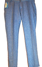 Pantalones lisos Mondo azul claro de lino para hombre talla US 38 EU 54