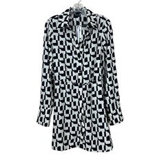 Vestido camisero Sanctuary para mujer pequeño negro blanco retro cóctel fiesta