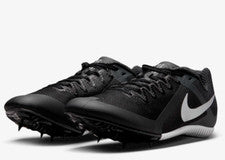 NIKE HOMBRE RIVAL MULTI EVENTO PISTA Y CAMPO PICOS NEGRO GRIS PLATA TALLA 8,5 NUEVO SIN CAJA