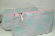 Lote de 2 bolsas de cosméticos de maquillaje pastel Clinique Beauty