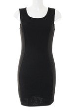 Vestido lápiz mujer VILA encaje elegante negro talla 36