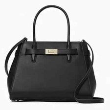 Bolso de Mano Kate Spade Lucia Mediano Cuero Guijarro Negro Nuevo con Etiquetas Envío Gratuito