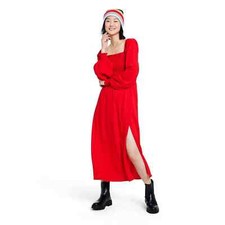 Vestido midi con corpiño ajustado y bolsillos para mujer - La Ligne x Target rojo talla XS