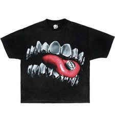 Camiseta Neniom Grillz Unhappy Tablet Cuadrada Vintage Ropa de Calle Camiseta Y2K