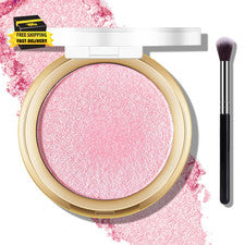 Paleta de Polvo Iluminador Rosa Horneado, Paleta de Polvo Iluminador de Maquillaje Transparente S