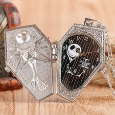 Mujeres Hombres Único Calavera Cuarzo Analógico Reloj de Bolsillo Collar Cadena Mejores Regalos de Navidad