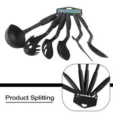 Juego de 6 utensilios de cocina antiadherentes para hornear nailon-herramientas de cocina para hornear freír