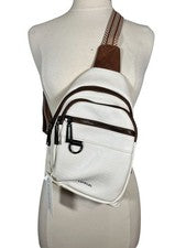 Bolso Bandolera Western Cuero Blanco M Concierto Boho Indie Folk Chevron Preppy Años 90