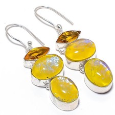 Pendiente de joyería de plata esterlina 925 con piedras preciosas de...