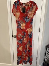 Moda Nova Para Mujer Vestido Largo de Malla Capucha Floral Grande Nuevo con Etiquetas Vacaciones en la Playa