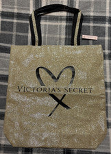 Bolso de Mano Victoria’s Secret Dorado Brillo Desfile de Moda 2017 Glamour Nuevo con Etiquetas $58