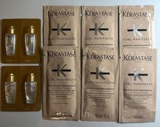 6 X Kerastase Curl Manifiesto Crema + 4X Kerastase Elixir Ultime. Cuidado del cabello.Muestras