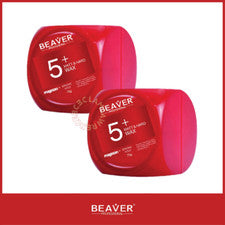 BEAVER 2X Productos para el cabello de arcilla mate 75 g cera dura fuerte