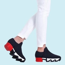 IRI NYC Wes I Tenis Negro Blanco Rojo Suela Gruesa Sin Cordones Diseñador Ropa de Calle