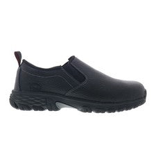 Zapatos de trabajo y seguridad Avenger Flight sin cordones con puntera de aleación A7001 negros anchos para hombre
