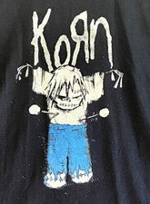 Camiseta Korn Camiseta de Metal Camiseta Punk Camiseta Gótica Para Hombres XL Camiseta de Concierto