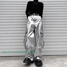 Pantalones Largos Para Hombres Punk Rock Estilo Callejero Escenario Hip Hop Informales Pantalones Rectos Talla