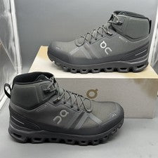 On Cloud Cloudrock Rock Impermeable Para hombres 9.5 Trail Senderismo Zapatos 'Rock/Eclipse'
