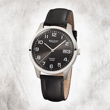 Regent Titan Reloj Para Hombre F-932 Reloj De Cuarzo Pulsera Negra URF932