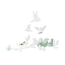 Pegatina de pared para pájaros calcomanías de pared calcomanía de espejo para hogar espejo calcomanías de pared