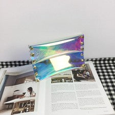 Mini bolso bandolera holograma de PU duradero para mujer