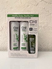 Sistema de renovación capilar CHI Powerplus, champú, acondicionador y tratamiento del cuero cabelludo