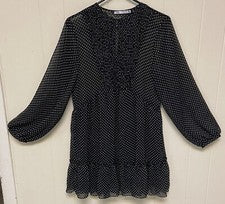 Minivestido largo semi transparente Zara LS para mujer nuevo sin etiquetas, talla XS.