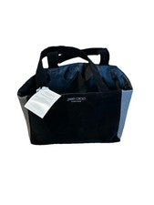 Bolso de Mano Jimmy Choo Perfumes Negro Terciopelo Plata Brillo Llevar Durante la Noche NUEVO
