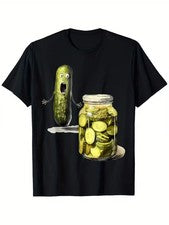 Camiseta Of Sliced Pickles, Moda Manga Corta Cómoda y Versátil S