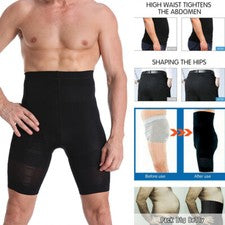 Pantalones cortos boxer de compresión de cintura alta para hombre para barriga modeladora corporal más delgada faja