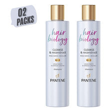 2x Pantene Cleanse & Reconstruct Champú Agua de Rosas Cuidado Micelar del Cabello 250 ml