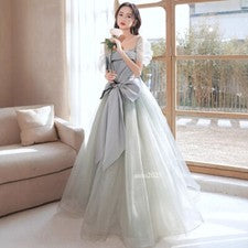 Mujeres Banquete Noche Vestido Nuevo Malla Princesa Damas Moda Vestido Primavera
