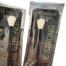 Cepillo de maquillaje Beauty Essentials 2 piezas pliegue de ojos cepillo de sombra de ojos negro blanco NUEVO