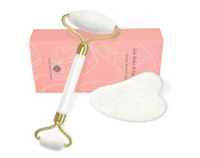 Juego de herramientas faciales y rodillo Gua Sha & Jade para el cuidado de la piel
