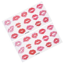 2 Hojas Adhesivo Labios San Valentín Adhesivo San Valentín Decoración del Hogar Calcomanía de Pared