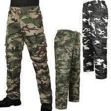 Pantalón Camuflaje Para Hombres 3 En 1 Ejército Cremallera Cintura Elástica Combate Carga Trabajo