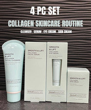 Set de 4 piezas de colágeno para el cuidado de la piel suero limpiador crema para ojos crema hidratante para la piel