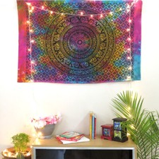 Póster de pared de algodón bohemio tapiz decorativo para colgar en la pared mandala