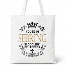 Bolso de Mano SEBRING Family Surname House Of White Algodón