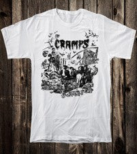 Camiseta Retro 100% Algodón Años 80 Estilo Punk The Cramps Grim Reaper