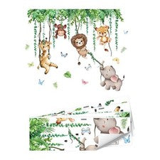 Pegatinas de pared de PVC para decoración del hogar de la habitación de los niños de la vid mariposa de la vid animal de