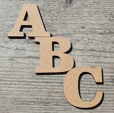 Letras de madera grandes en negrita pequeñas de 3 cm-30 cm (3 mm de grosor) carteles de pared artesanales tienda en casa