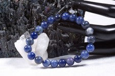 Pulsera de piedras preciosas sodalita | Pulsera esférica de 8 mm