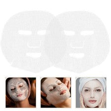 50 hojas de mascarilla facial reutilizables de gasa para un cuidado cómodo de la piel con humedad