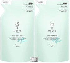 MQURE Cuidado del cuero cabelludo e hidratante, champú recarga 360 ml juego de 2 + jabón pequeño [