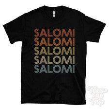 CAMISETA SALOMI ESTILO RETRO REPETIDO Hombre y Mujer Novedad Genial Nombre Regalo