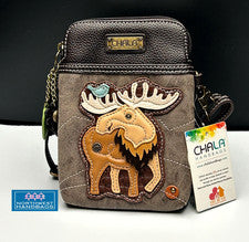 BOLSO BANDOLERA BOLSO GRIS CHALA PARA TELÉFONO CELULAR MOOSE WILDLIFE