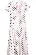 Vestido envolvente Ziranmei elegante mujer blanco negro talla 38