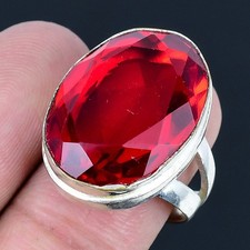 Anillo de joyería de plata esterlina 925 hecho a mano de piedras preciosas gr...